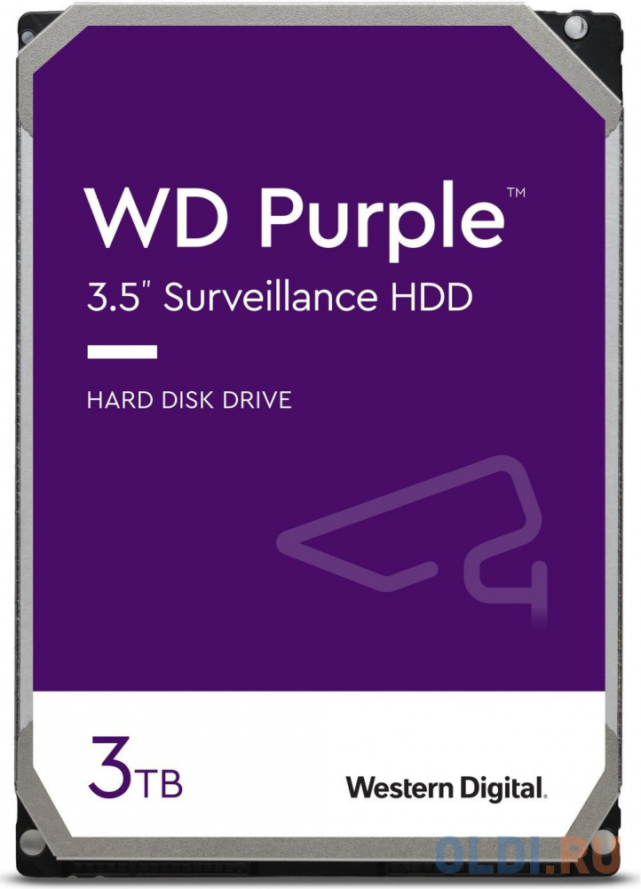   ОЛДИ Жесткий диск WD SATA-III 3TB WD33PURZ Surveillance Purple (5400rpm) 64Mb 3.5"