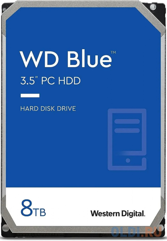   ОЛДИ Жесткий диск WD SATA-III 8TB WD80EAAZ Desktop Blue (5640rpm) 128Mb 3.5"