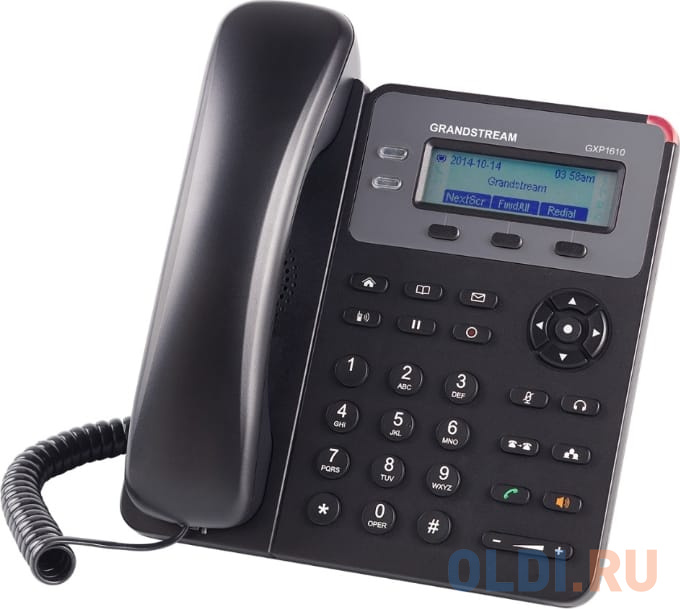 Телефон IP Grandstream GXP-1610 2 линии 1 SIP-аккаунт 2x10/100Mbps LCD (Аналог телефона VoIP Yealink SIP-T19 E2, 1 линия)