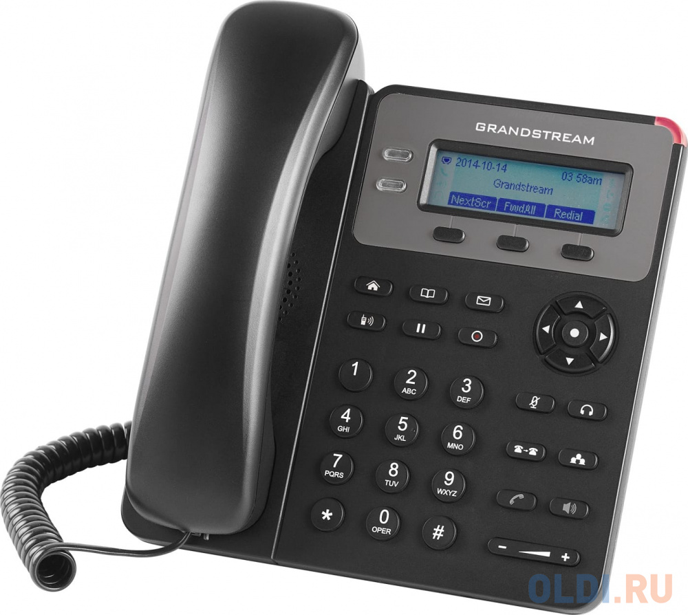 Телефон IP Grandstream GXP-1615 2 линии 1 SIP-аккаунта 2x10/100Mbps LCD (Аналог телефона VoIP Yealink SIP-T19P E2, 1 линия, PoE)