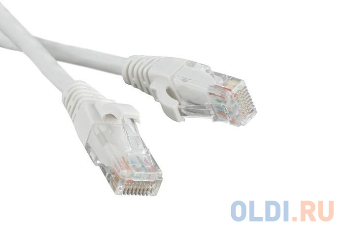 Патч-корд RJ45 - RJ45, 4 пары, UTP, категория 5е, 5 м, белый, LSZH, LANMASTER