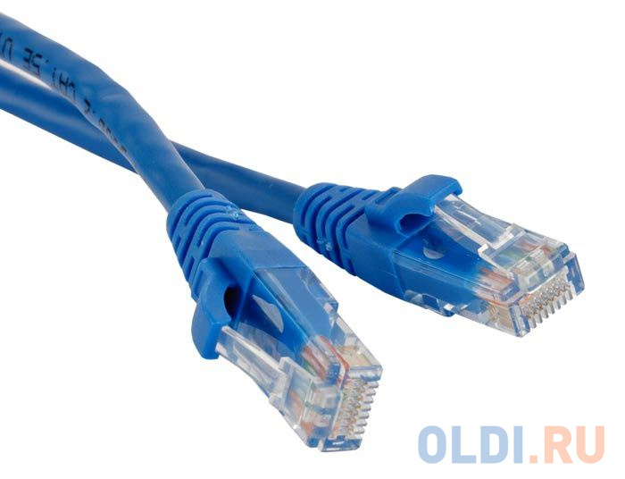 Патч-корд RJ45 - RJ45, 4 пары, UTP, категория 5е, 10 м, синий, TWT TWT-45-45-10-BL