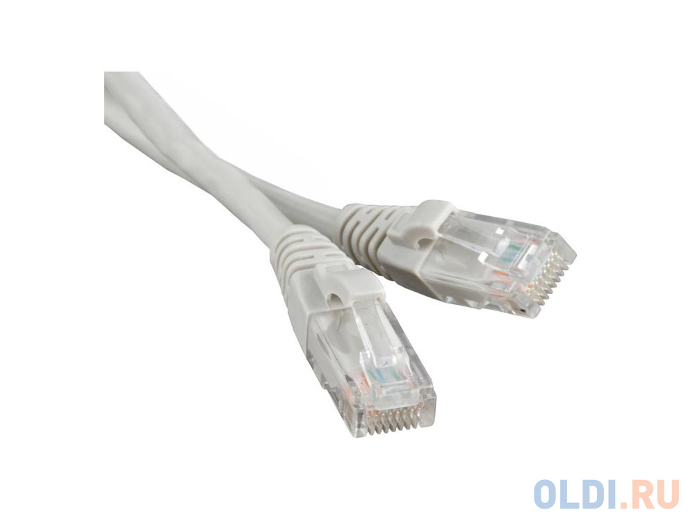 Патч-корд UTP 5E категории 2м Hyperline PC-LPM-UTP-RJ45-RJ45-C5e-2M-LSZH-GY серый