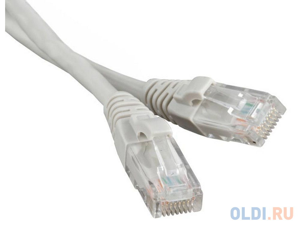 Патч-корд UTP 5E категории 3.0м Hyperline PC-LPM-UTP-RJ45-RJ45-C5e-3M-LSZH-GY серый