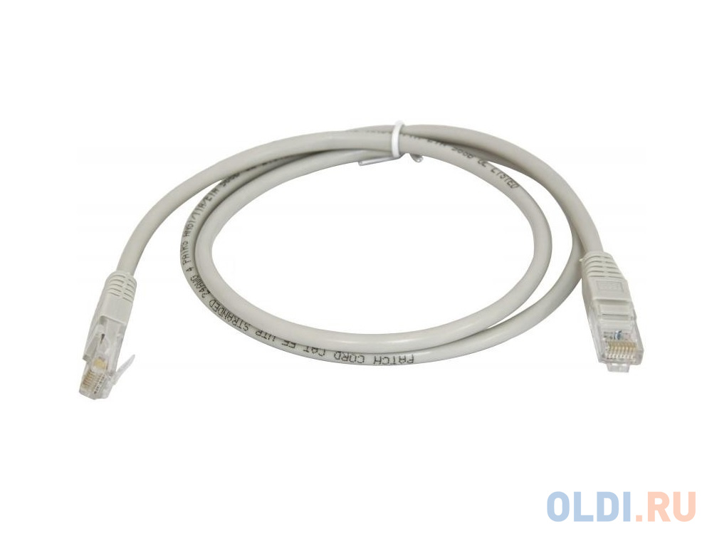 Патч-корд UTP 5E категории 0.3м Hyperline PC-LPM-UTP-RJ45-RJ45-C5e-0.3M-LSZH-GY серый