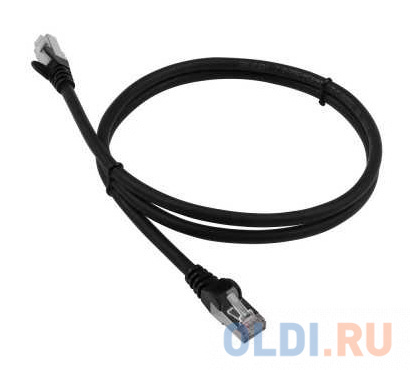 Патч-корд Lanmaster LAN-PC45/S6A-1.0-BK FTP вилка RJ-45-вилка RJ-45 кат.6А 1м чёрный LSZH (уп.:1шт)