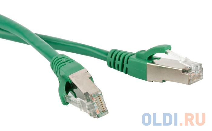 Патч-корд RJ45 - RJ45, 4 пары, FTP, категория 6, 1 м, зеленый, LSZH, LANMASTER LAN-PC45/S6-1.0-GN