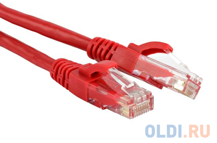 Патч-корд RJ45 - RJ45, 4 пары, UTP, категория 5е, 3 м, красный, LSZH, LANMASTER