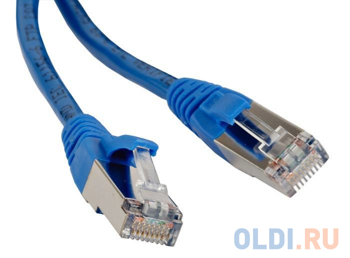 Патч-корд RJ45 - RJ45, 4 пары, FTP, категория 5е, 5 м, синий LSZH, LANMASTER LAN-PC45/S5E-5.0-BL