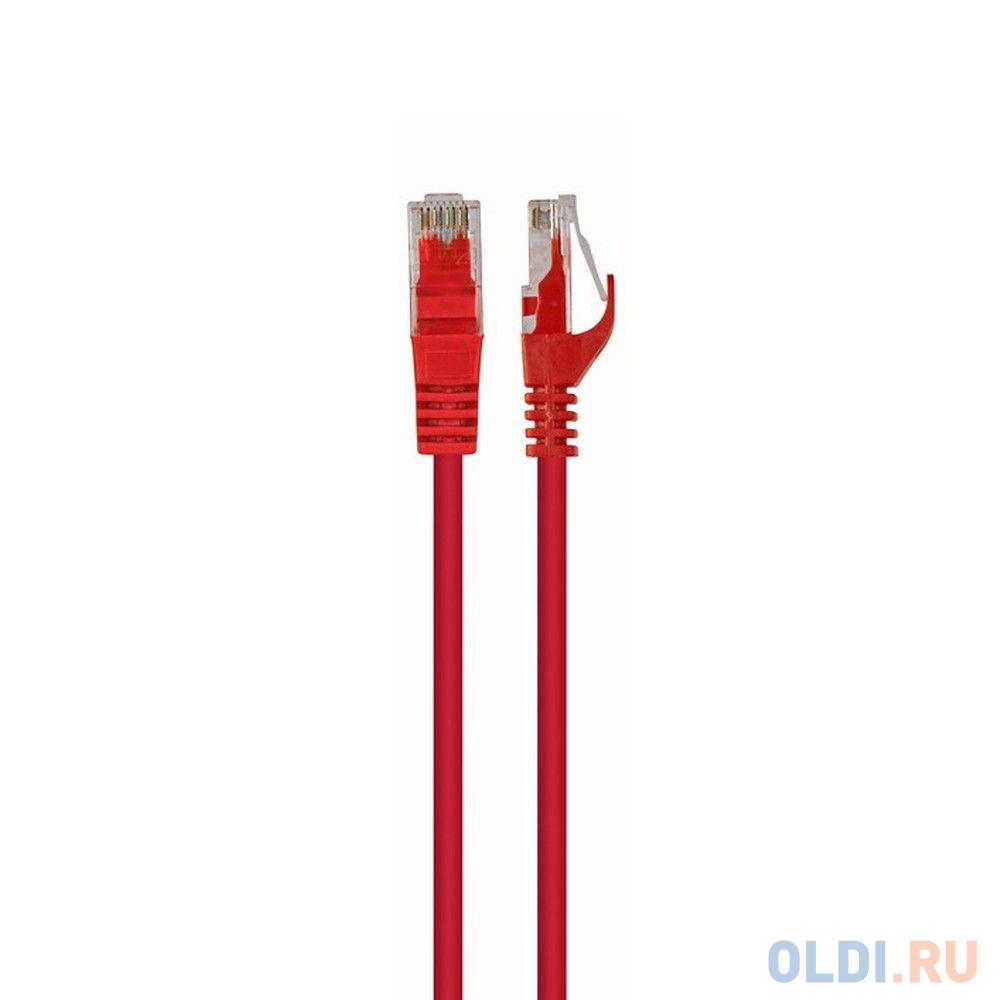  Патч-корд UTP Cablexpert PP6U-0.5M/R кат.6, 0.5м, литой, многожильный (красный)