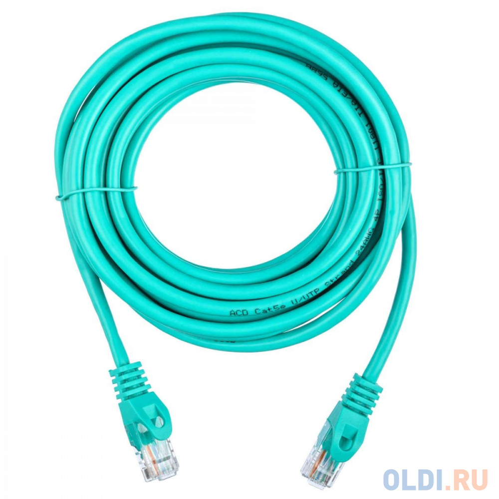 Патч-корд ACD-LPU5E-50G [ACD-LPU5E-50G] Cat5e UTP 24AWG 4Pair, 7/0.18мм CCA Зеленый, 5.0м, (741616)