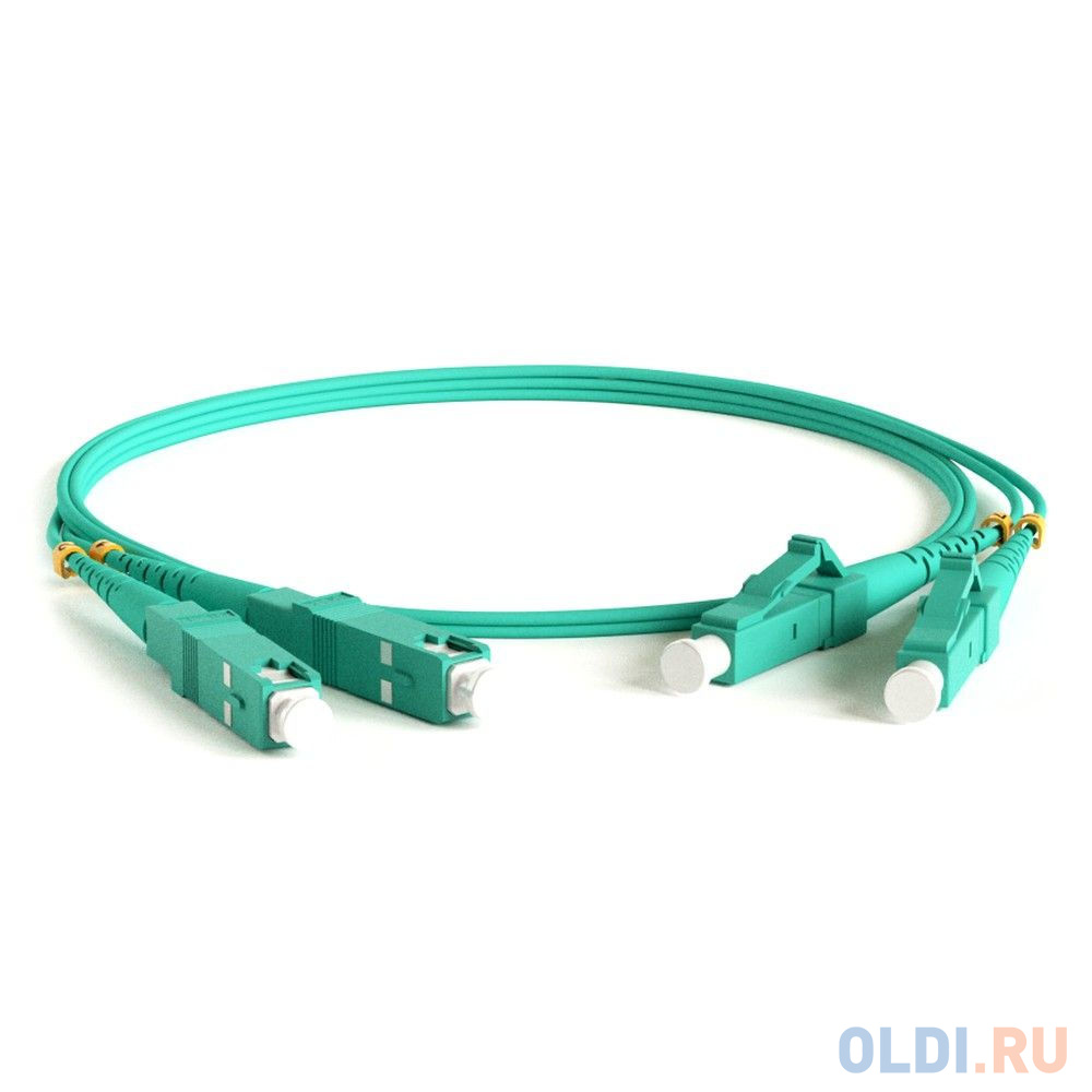 Hyperline FC-D2-503-LC/PR-SC/PR-H-3M-LSZH-AQ Патч-корд волоконно-оптический (шнур) MM 50/125(OM3), LC-SC, duplex, 10G, LSZH, 3 м