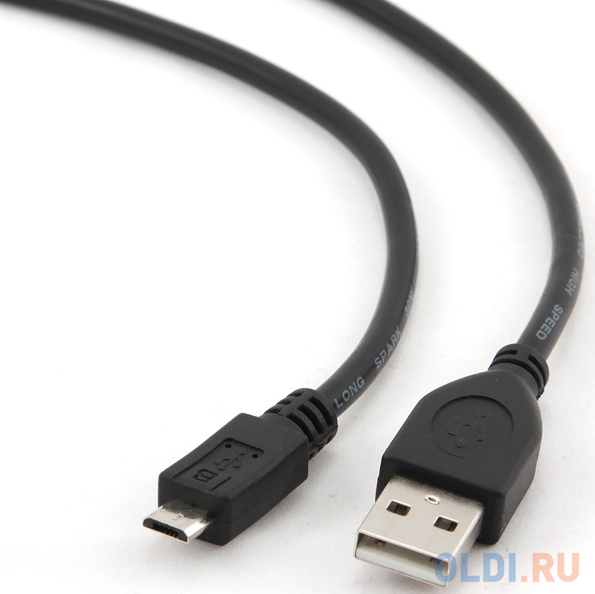 Кабель microUSB 0.5м Bion BNCCP-mUSB2-AMBM-0.5M круглый черный