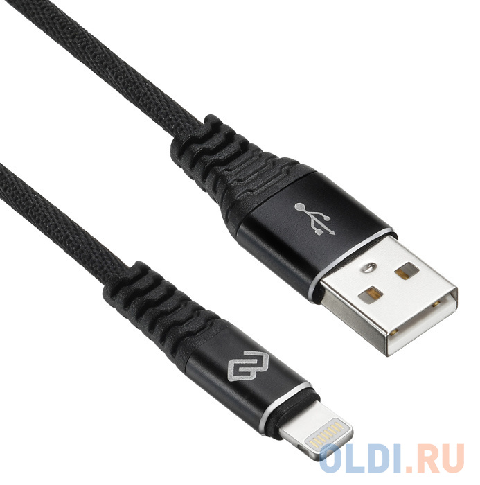 Кабель Lightning 3м Digma 1080255 круглый черный