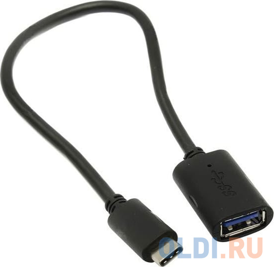 Переходник Type-C USB 3.0 0.2м VCOM Telecom CU409 круглый черный