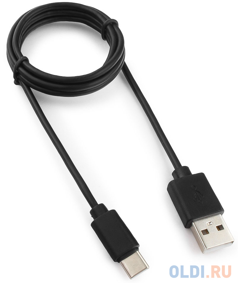 Кабель Type-C 1м Гарнизон GCC-USB2-AMCM-1M круглый черный