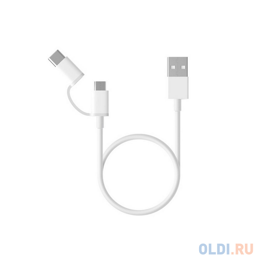 Кабель microUSB Type-C USB 1м Xiaomi X15303 круглый белый