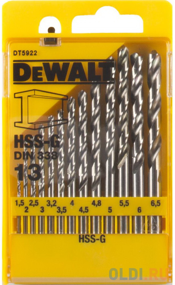   ОЛДИ Набор сверл по металлу DeWalt DT5922-QZ 13шт