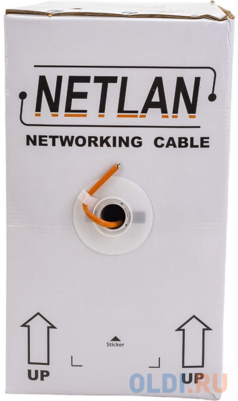 Кабель NETLAN EC-UU004-5E-LSZH-OR U/UTP 4 пары, Кат.5e (Класс D), 100МГц, одножильный, BC (чистая медь), внутренний, LSZH нг(B)-HF, оранжевый, 305м