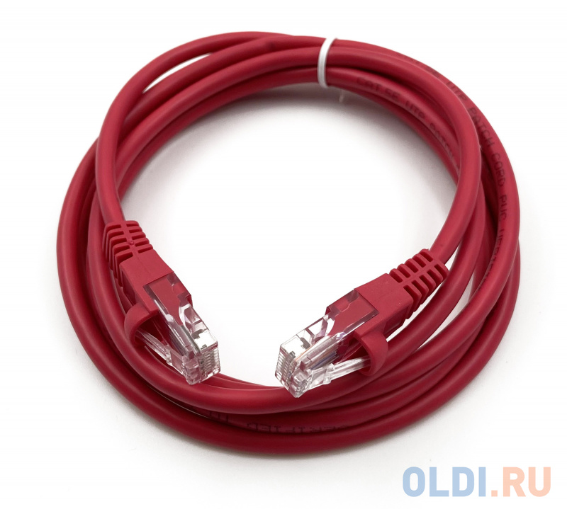 Патч-корд Buro UTP 4 пары cat5E CCA molded 2м красный RJ-45 (m)-RJ-45 (m)