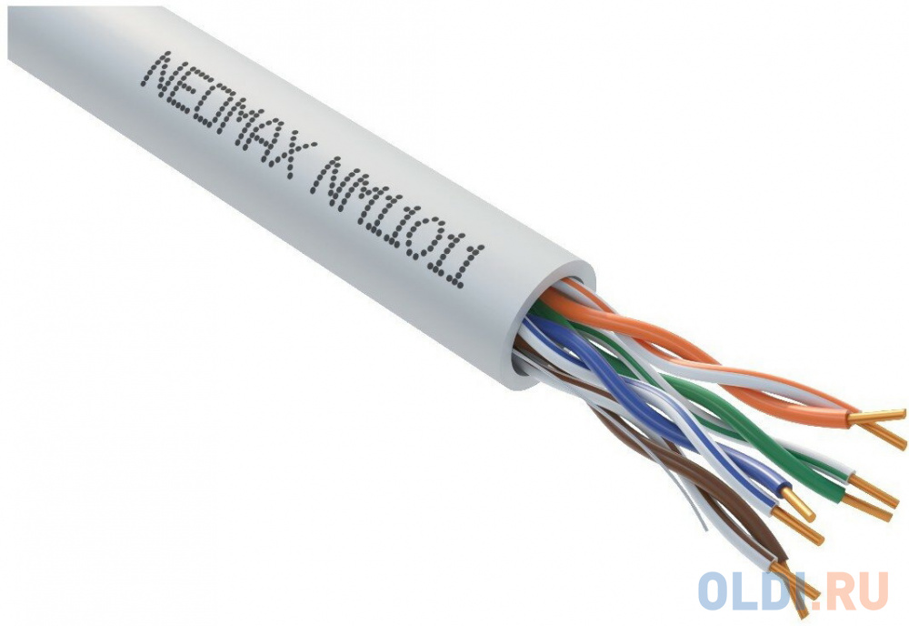 Кабель NEOMAX [NM11011] U/UTP cat.5e 4 пары (305 м) 0.48 мм (24 AWG) Медь LSZH, серый