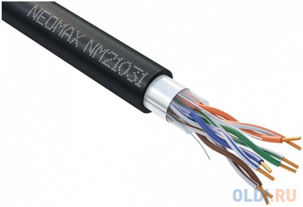 Кабель NEOMAX [NM21031] F/UTP cat.5e 4 пары (305 м) 0.48 мм (24 AWG) Медь, внешний, PE, черный