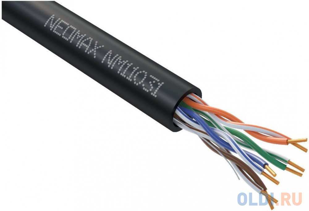 Кабель NEOMAX [NM11031] U/UTP cat.5e 4 пары (305 м) 0.48 мм (24 AWG) Медь, внешний, PE, черный