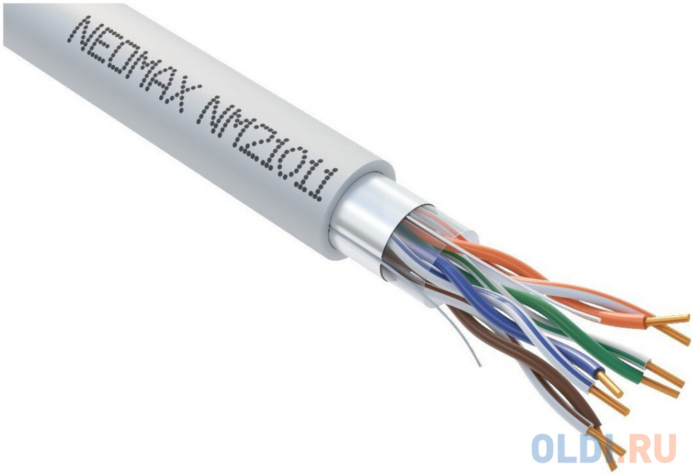 Кабель NEOMAX [NM21011] F/UTP cat.5e 4 пары (305 м) 0.48 мм (24 AWG) Медь, LSZH, серый