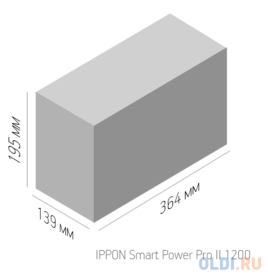  ИБП Ippon Smart Power Pro II 1200 1200VA/720W LCD,RS232,RJ-45,USB (4+2 IEC)