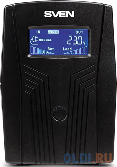 ИБП SVEN Pro 650 650VA/390W LCD, USB, RJ-45 (2 EURO)