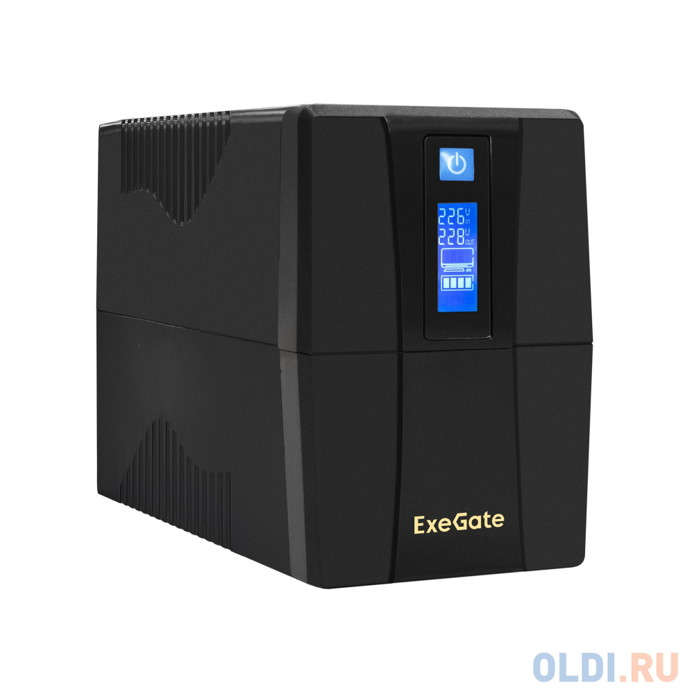  Exegate EP212517RUS ИБП Exegate Power Smart ULB-800 LCD <800VA, Black, 2 евророзетки, USB>