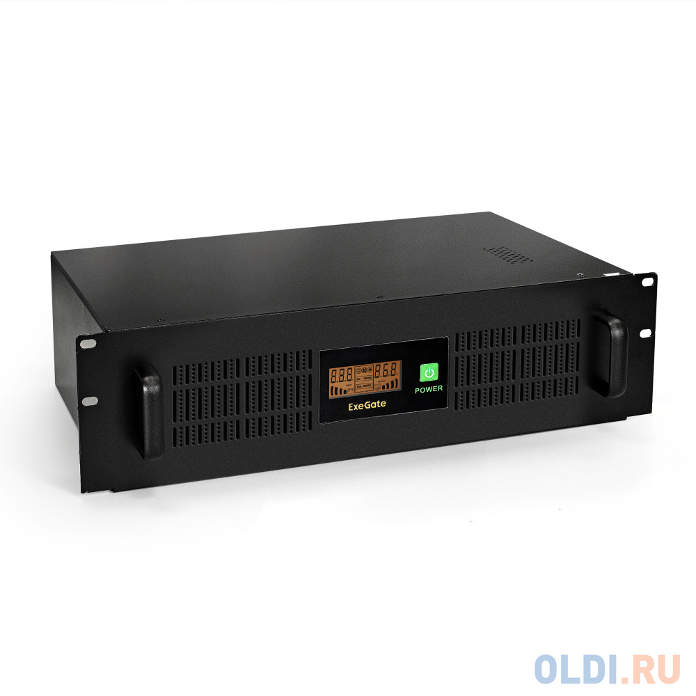 Источники бесперебойного питания  ОЛДИ ИБП ExeGate ServerRM UNL-1500.LCD.AVR.4C13.RJ.USB.3U <1500VA/900W, LCD, AVR, 4*C13, RJ45/11, USB, 3U, металлический корпус, Black>