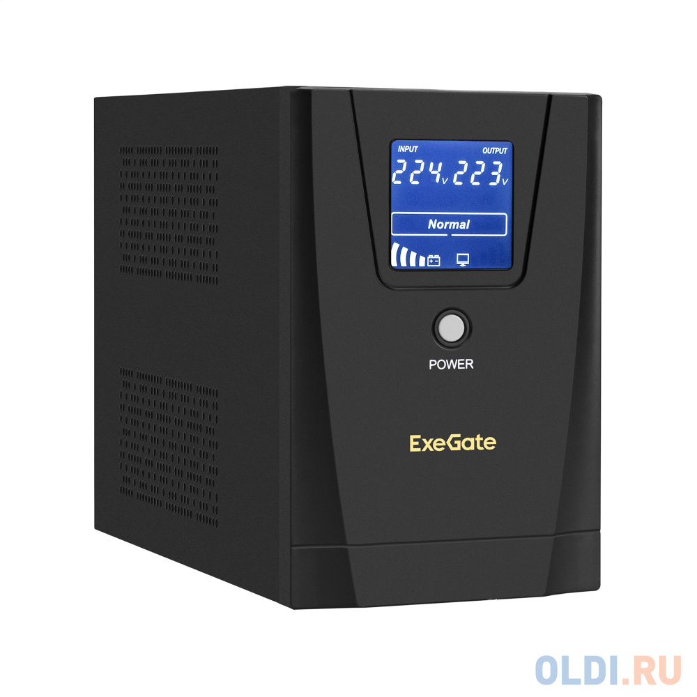 Источники бесперебойного питания ИБП ExeGate SpecialPro Smart LLB-1600.LCD.AVR.2SH.3C13 <1600VA/950W, LCD, AVR, 2*Schuko+3*C13, металлический корпус, Black>