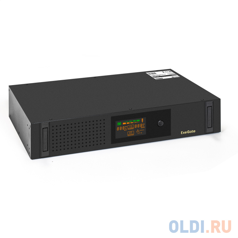 Exegate EX293851RUS ИБП ExeGate ServerRM UNL-2000.LCD.AVR.2SH.3C13.USB.2U <2000VA/1200W, Color LCD, AVR, 2*Schuko+3*C13, USB, 2U, установка в стойк