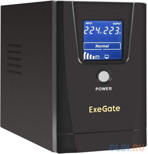 ИБП ExeGate SpecialPro Smart LLB-500.LCD.AVR.2SH.USB <500VA/300W, LCD, AVR, 2*Schuko, USB, Black>