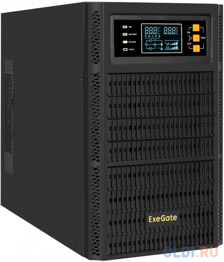 ИБП On-line ExeGate PowerExpert TL-2000.72V.LCD.AVR.3SH.USB.RS232.SNMP <2000VA/2000W, On-Line, PF=1, LCD, 3*Schuko, RS232, USB, SNMP-slot, встроенн