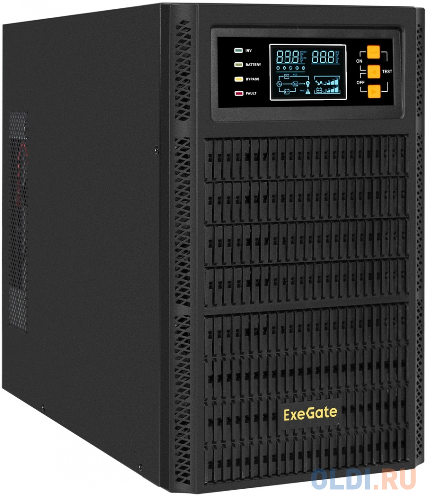 ИБП On-line ExeGate PowerExpert TL-3000.96V.LCD.AVR.3SH.USB.RS232.SNMP <3000VA/3000W, On-Line, PF=1, LCD, 3*Schuko, RS232, USB, SNMP-slot, встроенн