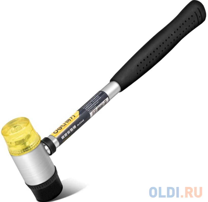 Рихтовочный молоток Deli DL5340 Длина 315 мм, боек резина+пластик (содержит железный песок, не отскакивает при ударе), рукоятка сталь с резиновым покр