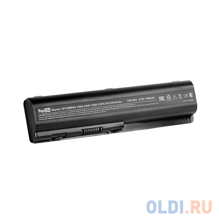 Аккумуляторная батарея TopON TOP-DV5 4800мАч для ноутбуков HP Pavilion DV4 DV5 DV6 G50 G60 G70 Compaq Presario CQ40 CQ45 CQ50 CQ60 CQ61 CQ70 CQ71 HDX