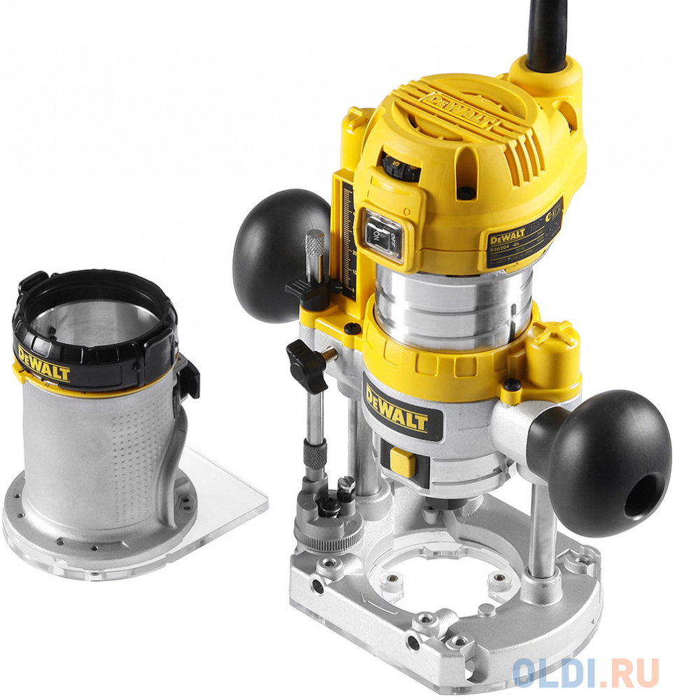 Фрезер DeWALT D26204K  900Вт 27000об/мин макс.ход 55мм диам.хв.6-8мм в кейсе