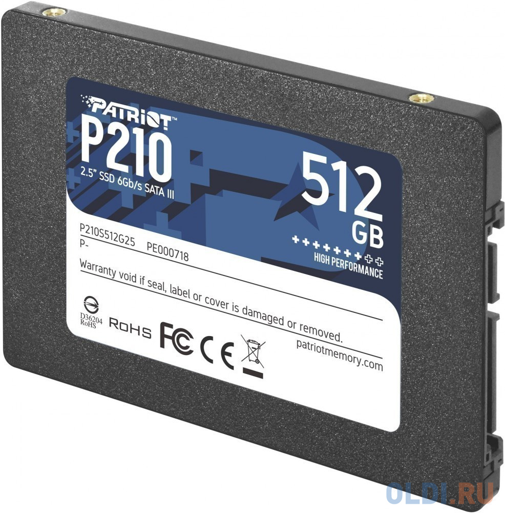 SSD накопитель Patriot P210 512 Gb SATA-III P210S512G25