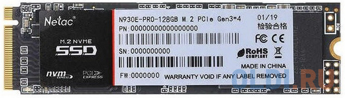 SSD Netac  ОЛДИ SSD накопитель Netac N930E Pro 128 Gb PCI-E 3.0 x4