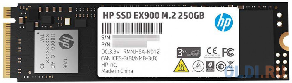 SSD накопитель HP EX900 250 Gb PCI-E 3.0 x4