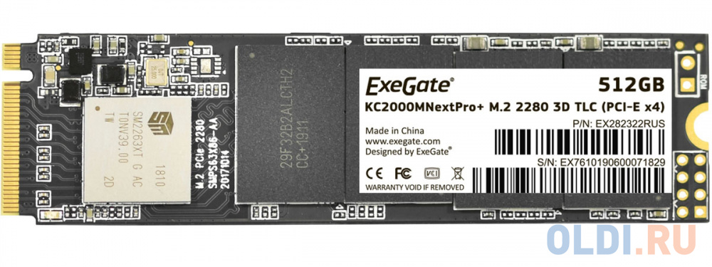 SSD накопитель Exegate NextPro+ 512 Gb PCI-E 3.0 x4