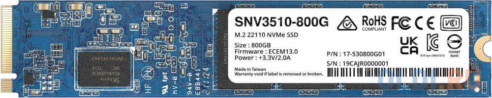 SSD накопитель Synology SNV3510-800G 800 Gb PCI-E 3.0 x4