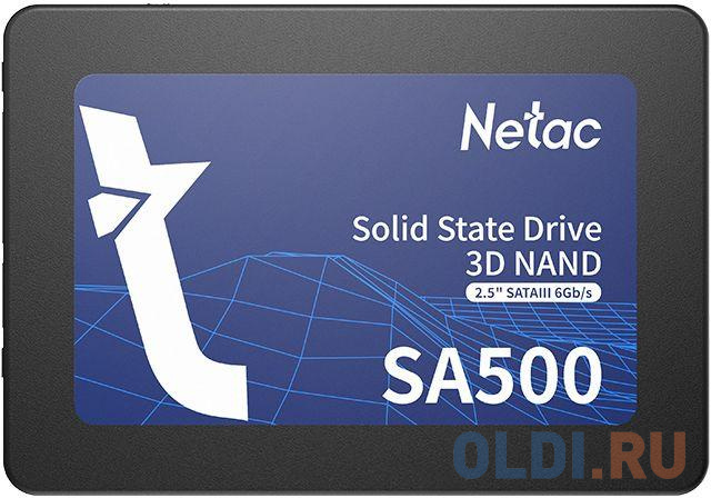 Накопитель SSD Netac SATA III 128Gb NT01SA500-128-S3X SA500 2.5"