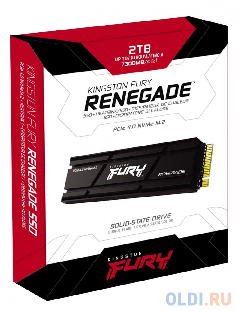 SSD Kingston SSD накопитель Kingston Fury Renegade 2 Tb PCI-E 4.0 х4 SFYRDK/2000G