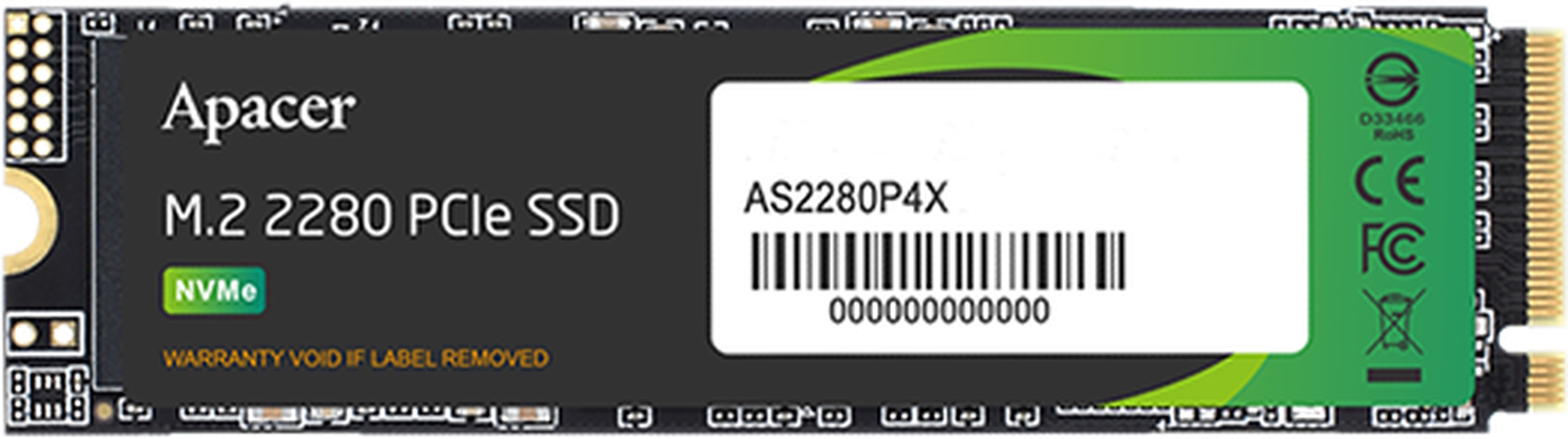 SSD Apacer SSD накопитель Apacer AS2280P4 1 Tb PCI-E 3.0 x4 AP1TBAS2280P4X-1