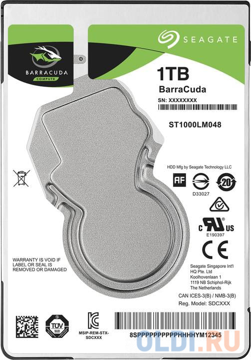 Жесткий диск 2.5" 1Tb Seagate ST1000LM048 SATA III Barracuda (128Mb, 5400rpm)