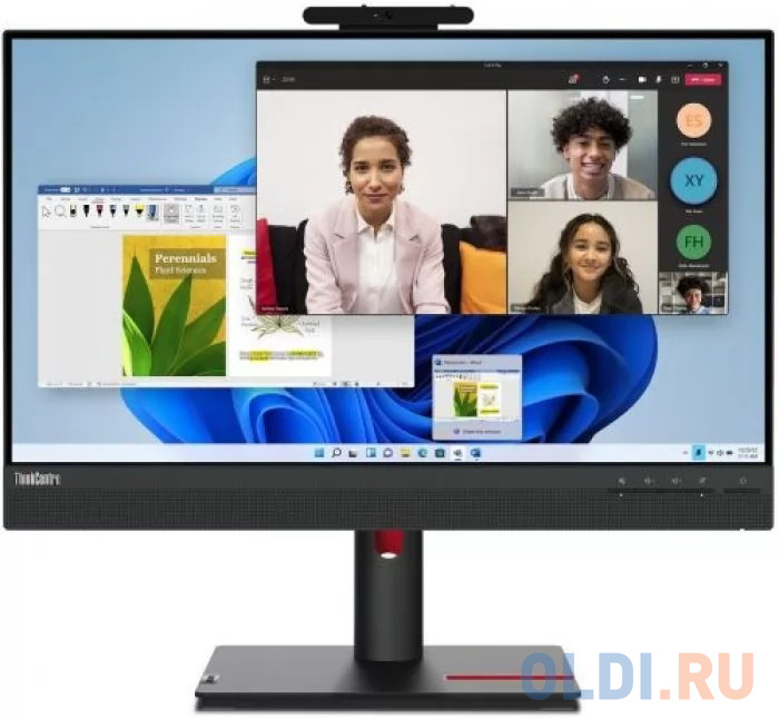 МОНИТОР 23.8" Lenovo ThinkVision TIO24 (Gen5) Black (IPS,1920x1080, 4ms, 3in1 connection w/ Tiny, DP, HDMI, USB Hub, Mic